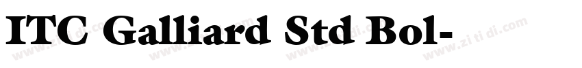 ITC Galliard Std Bol字体转换